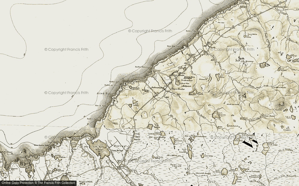 Old Map of Historic Map covering Tòl Mòr in 1911