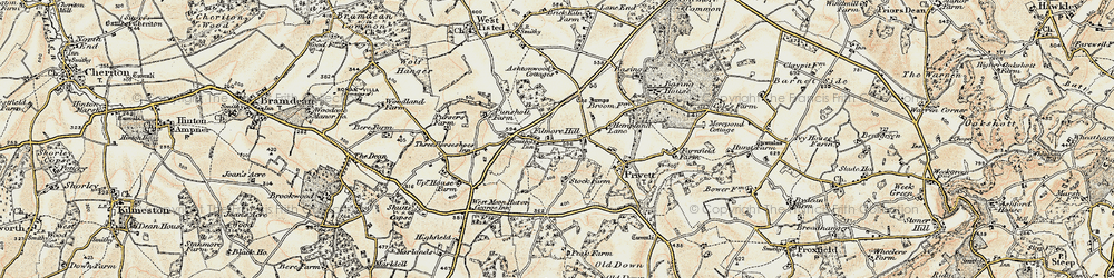 Old map of Ashen Wood Ho in 1897-1900