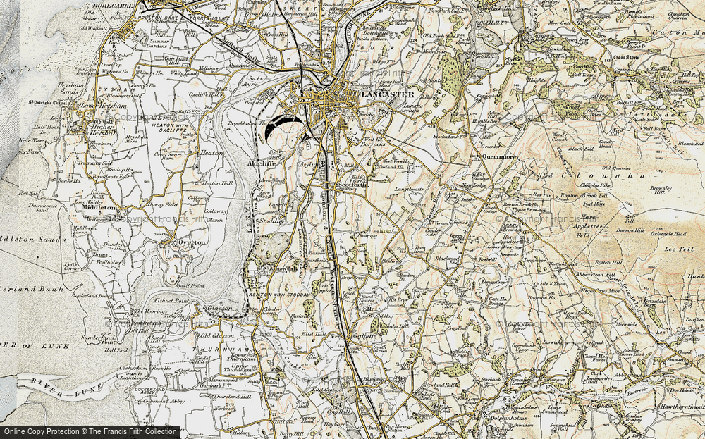Old Map of Historic Map covering Blea Tarn Resr in 1903-1904