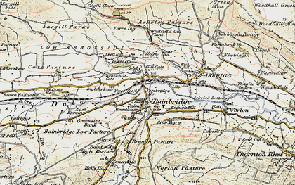 Old map of Yorebridge Ho in 1903-1904