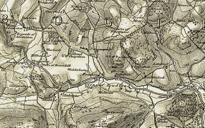Old map of Whinbrae in 1908-1910
