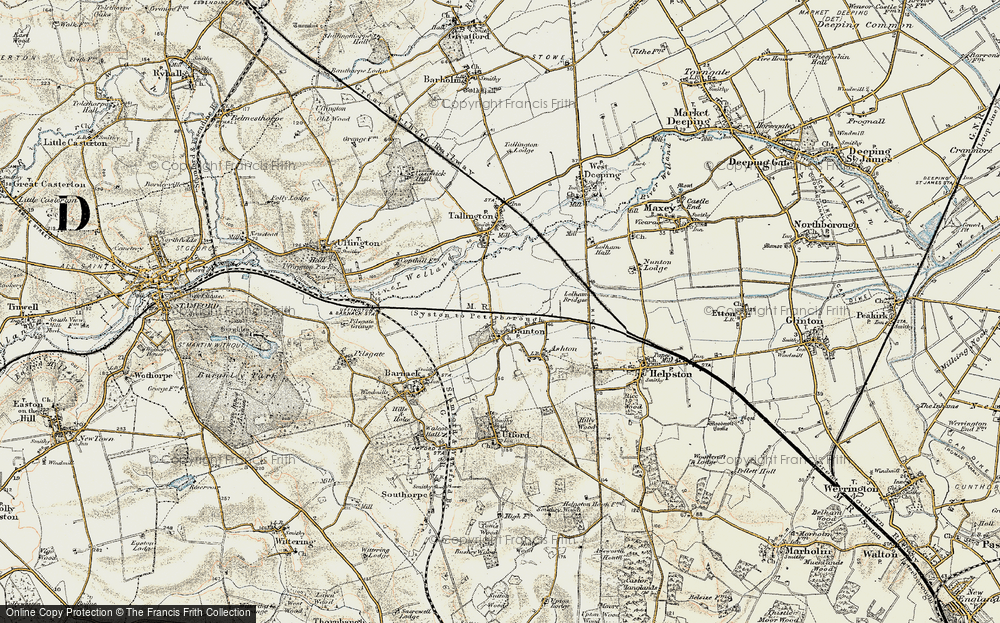 Old Map of Bainton, 1901-1902 in 1901-1902