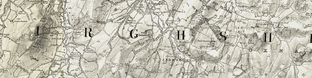 Old map of Bairnkine in 1901-1904