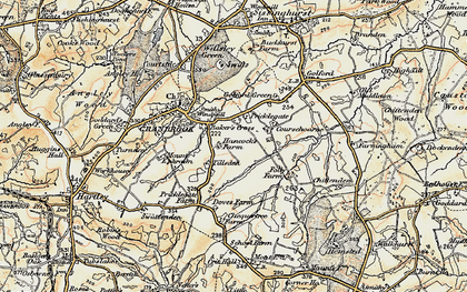 Old map of Baker's Cross in 1897-1898