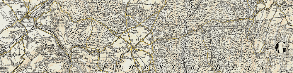 Old map of Baker's Hill in 1899-1900