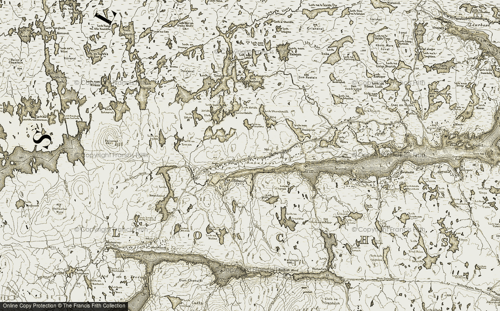 Old Map of Balallan, 1911 in 1911