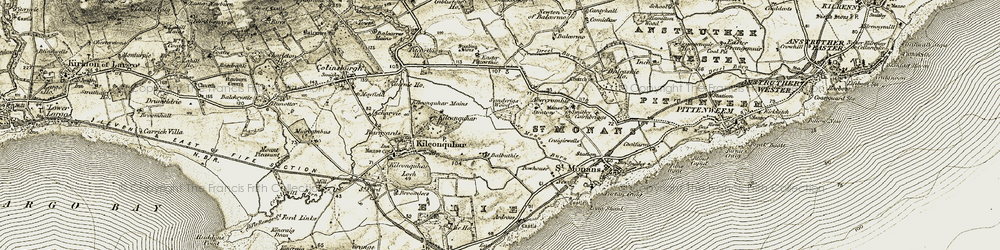 Old map of Ardross in 1903-1908