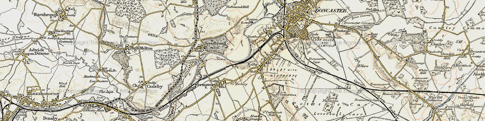 Old map of Balby in 1903
