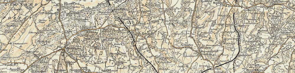 Old map of Balcombe in 1898