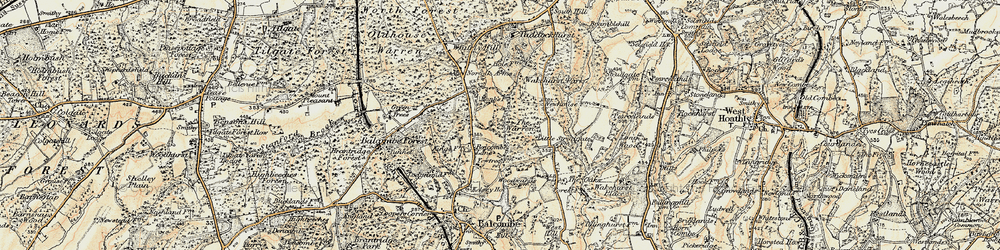Old map of Balcombe Forest in 1898