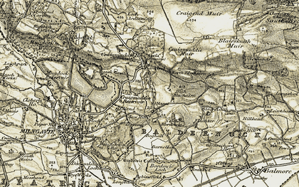 Old map of Baldernock in 1904-1907