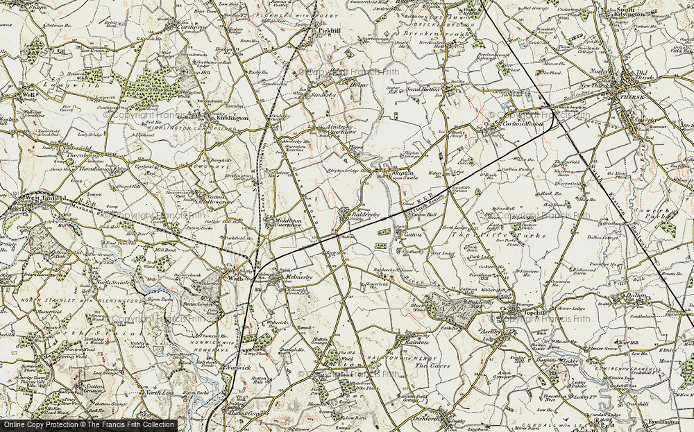 Old Map of Baldersby, 1903-1904 in 1903-1904