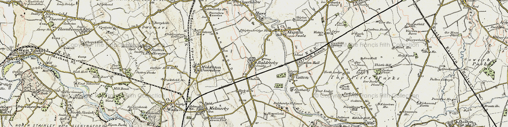 Old map of Baldersby in 1903-1904
