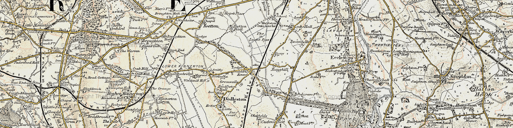 Old map of Balderton in 1902-1903