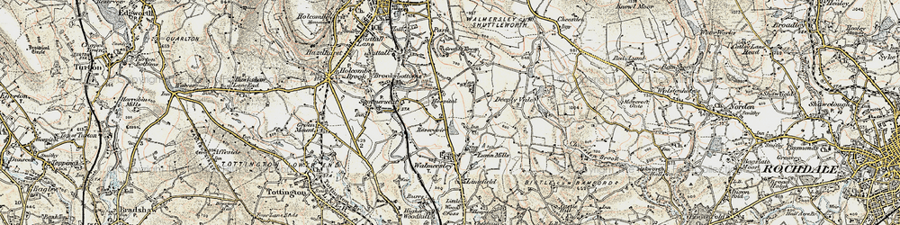 Old map of Baldingstone in 1903