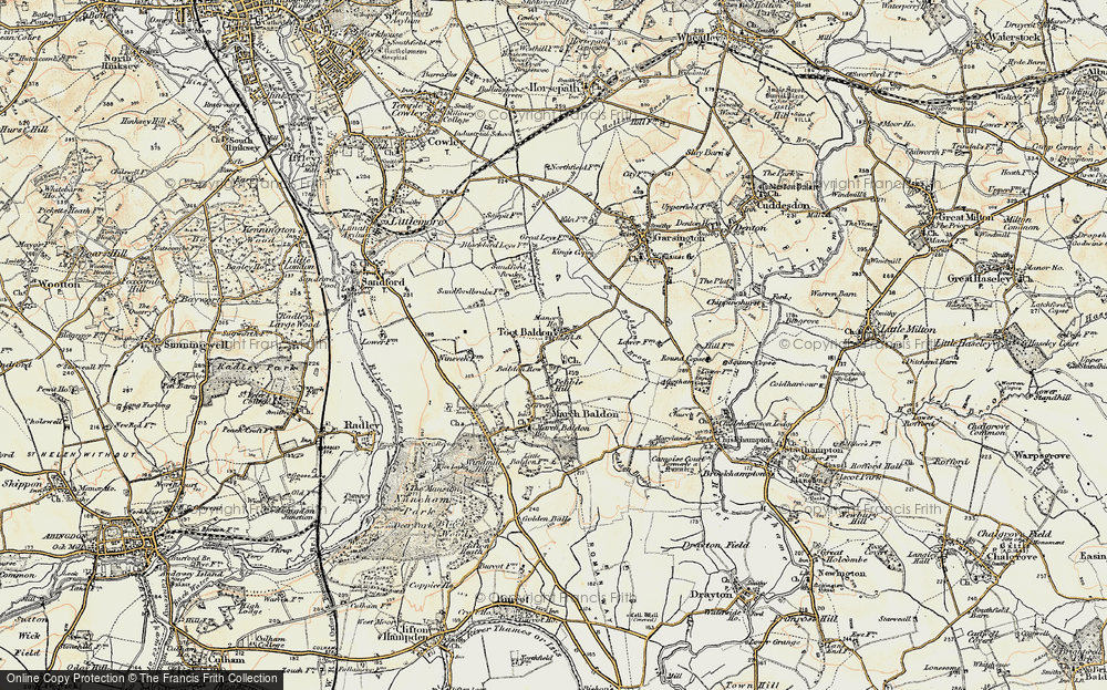 Old Map of Baldon Row, 1897-1899 in 1897-1899