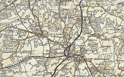 Old map of Baldwins Hill in 1898-1902