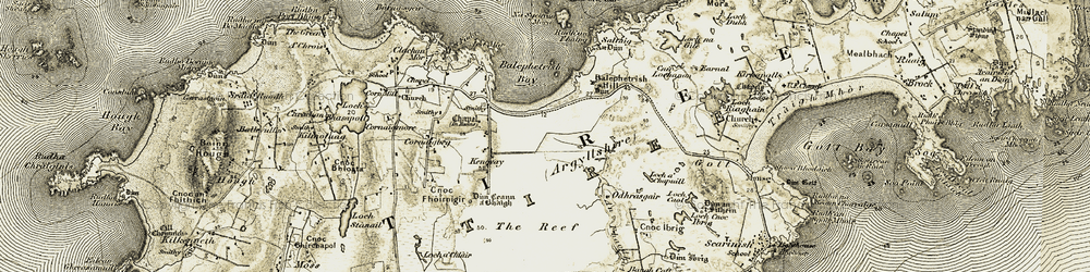 Old map of Balephetrish in 1906-1907