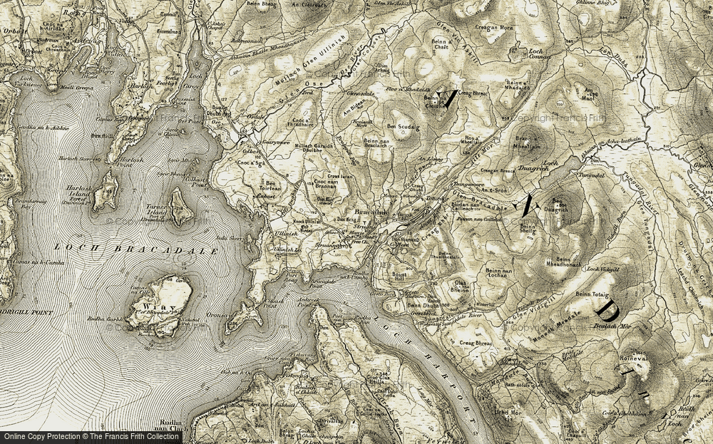 Old Map of Balgown, 1908-1909 in 1908-1909
