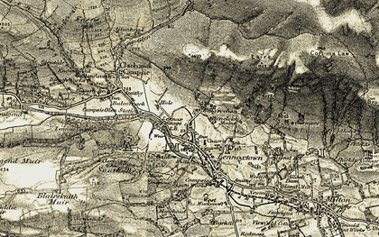Old map of Bencloich Mains in 1904-1907