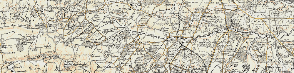 Old map of Ball Hill in 1897-1900