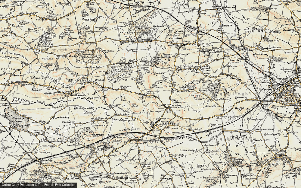 Old Map of Ballard's Ash, 1898-1899 in 1898-1899