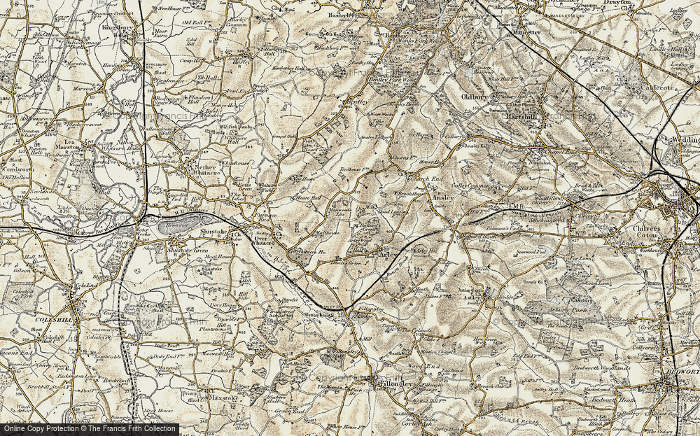 Old Map of Ballard's Green, 1901-1902 in 1901-1902
