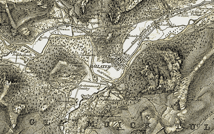 Old map of Ballintober in 1908-1909