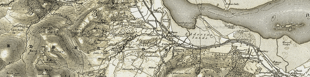 Old map of Balblair in 1911-1912