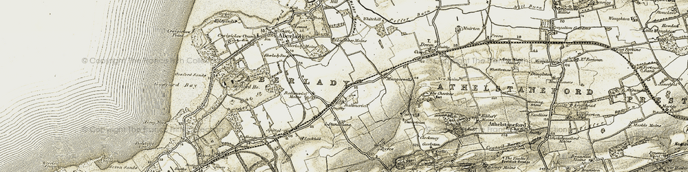 Old map of Ballencrieff House in 1903-1906