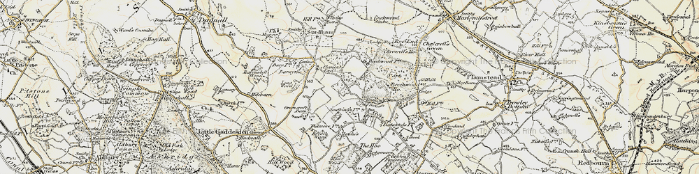 Old map of Ballingdon Bottom in 1898-1899