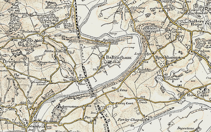 Old map of Ballingham in 1899-1900