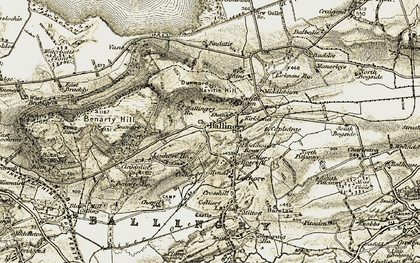 Old map of Benarty Hill in 1903-1908