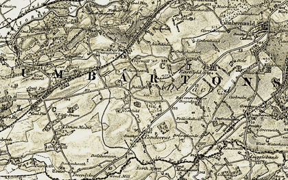 Old map of Balloch in 1904-1907