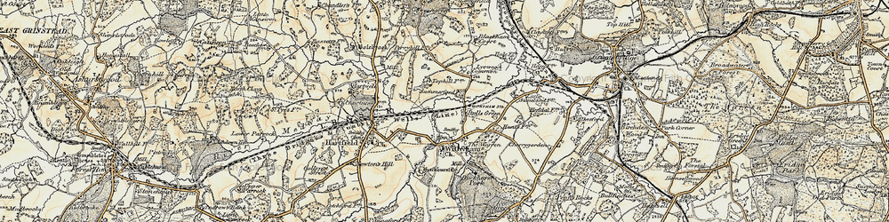 Old map of Balls Green in 1898