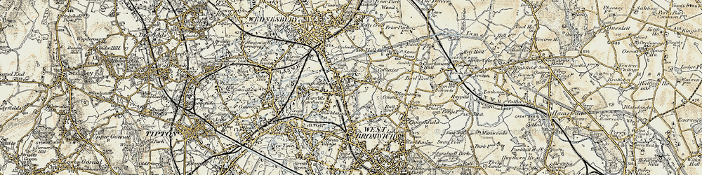 Old map of Balls Hill in 1902