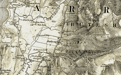 Old map of Ballymichael Glen in 1905-1906