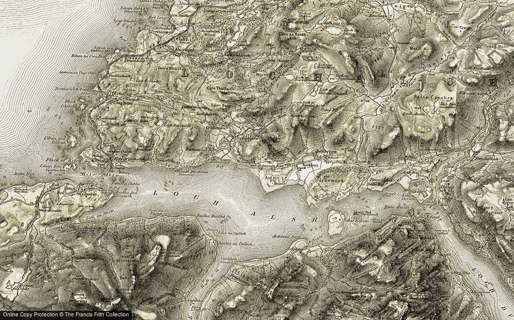 Old Map of Balmacara, 1908-1909 in 1908-1909