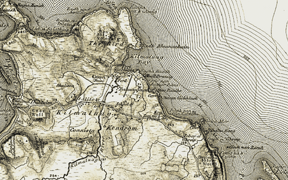 Old map of Bàgh nan Gunnaichean in 1908-1911