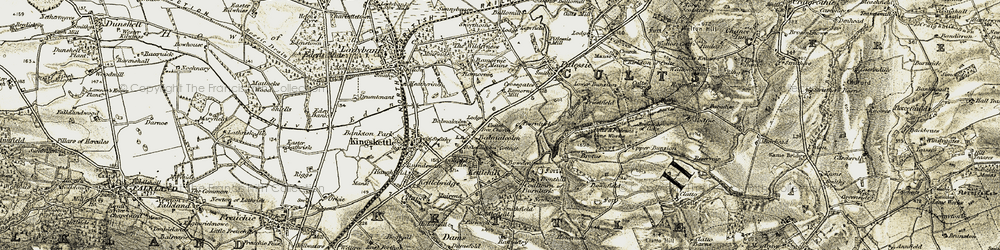 Old map of Burnturk in 1906-1908