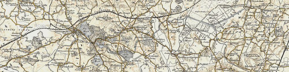 Old map of Balmer Heath in 1902