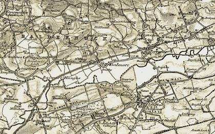 Old map of Balmore in 1904-1905