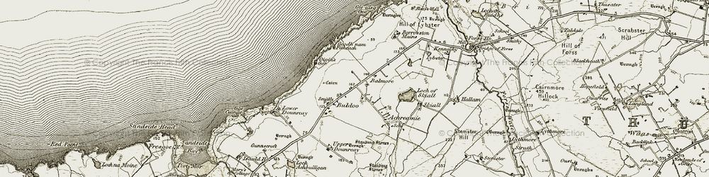 Old map of Balmore in 1912