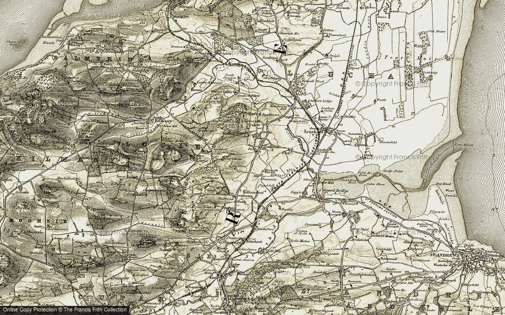 Old Map of Balmullo, 1906-1908 in 1906-1908