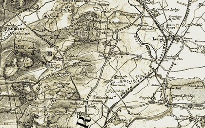 Old map of Balmullo in 1906-1908