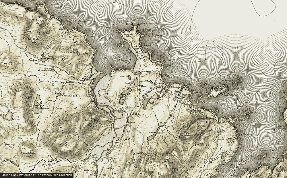 Old Map of Balnakeil Craft Village, 1910 in 1910