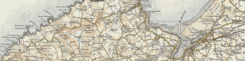 Old map of Trink Hill in 1900