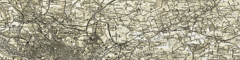Old map of Balornock in 1904-1905