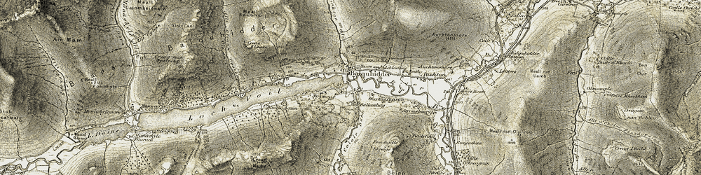 Old map of Balquhidder in 1906-1907