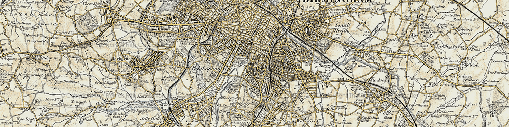 Old map of Balsall Heath in 1901-1902